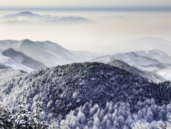 冰天雪地恰逢云雾飘渺