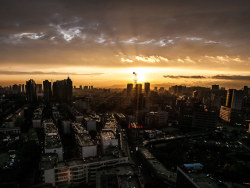 雨后夕阳-秦皇岛